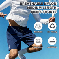 Shorts d'été pour hommes, shorts de sport à séchage rapide pour le golf, respirants, en nylon, pour la randonnée, l'entraînement, la gym, shorts de sport écologiques