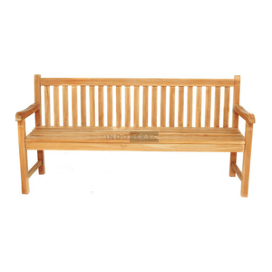 Anderson Modern Lightweight Durable Teak <b>Garden</b> <b>Bench</b> with Rounded Armrests-Comfortable Outdoor Focal Point - Product Image 2