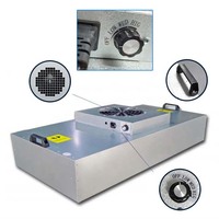 Kabinet kap aliran udara Laminar kualitas tinggi 2x4 Unit Filter kipas Filter 99.99% Hepa efisiensi tinggi dengan pra-filter