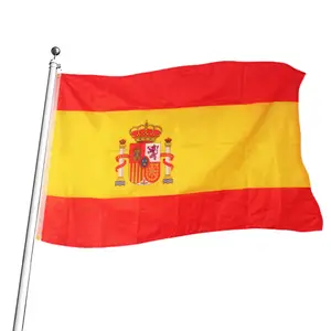 Made in China Fábrica Estoque Poliéster Espanhol Barato Bandeira de Espanha