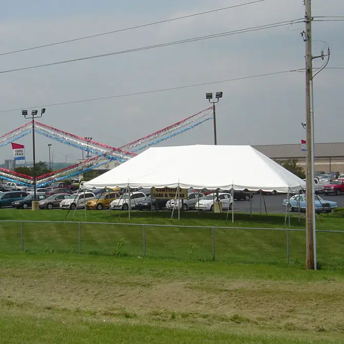 Trade show tent Commercial wedding event yard lawn pole tent 20 ft x 40 ft (6.1 m x 12.2 m)