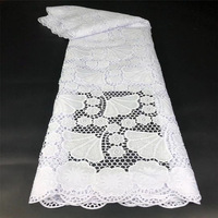 Grande Vente Tissus de Dentelle Guipure de Haute Qualité Blanc Pur Tissu Brodé Cordon Africain Robes de Mariée de Fête Sacs pour Filles Dobby