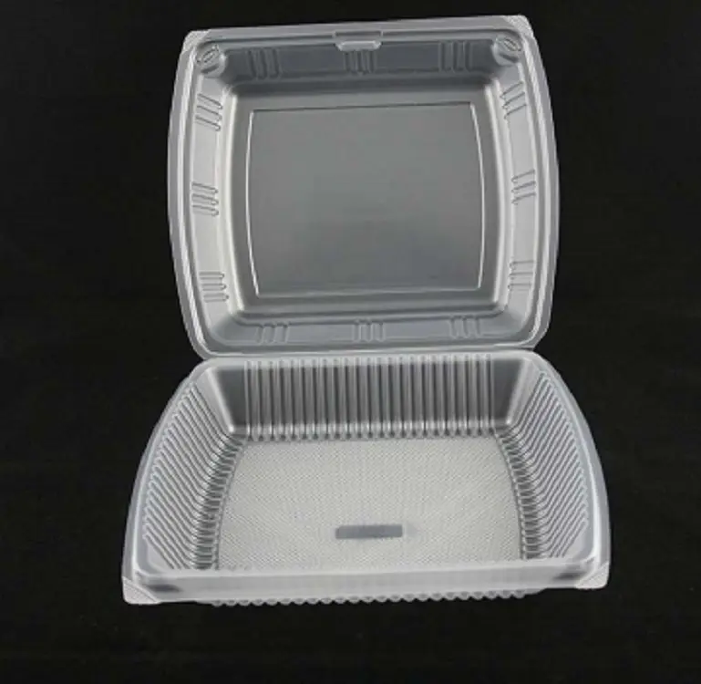 1000ml menteşeli PP plastik Bento kutusu Microwavable Take Away yemek kabı