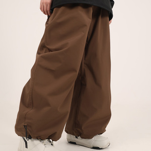 Pantalones de esquí, pantalones de snowboard, pantalones holgados, ropa de esquí, color marrón - Product Image 1