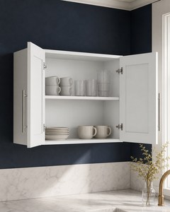 Factory Direct Shaker Wall Cabinet 30 Inch Wide Double Door and Bridge Sizes RTA Vietnam - Product Image 4