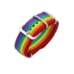 Nylon Arc-En-Ciel Lesbiennes Gays Bisexuels Transgenres Bracelets pour Femmes Filles Fierté Bracelets Tressés - Product Image 6