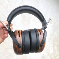 GAE-880B Pro HiFi Headphone Over-ear Tertutup dengan Peredam Kebisingan, Earcup Kayu untuk Panggung, Studio Rekaman, Kabel Dapat Disesuaikan