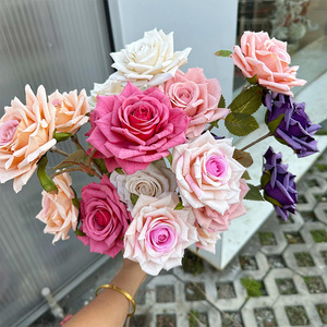 Bouquet de roses artificielles <span class=keywords><strong>en</strong></span> soie pour la décoration de mariage – Vente <span class=keywords><strong>en</strong></span> gros - Product Image 5