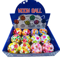 Nouveau Ballon Anti-Stress en Mousse PU Élastique à Motif Pierre de Lune et Trous de Fruits pour Enfants, Vente en Gros