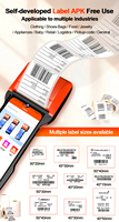 Terminal de point de vente intelligent GOODCOM 6,5 pouces Android 14 avec imprimante intégrée pour l'impression de reçus et d'étiquettes pour le commerce de détail et les entreprises