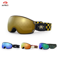 JIEPOLLY Lunettes De Snowboard Personnalisées Lentille Magnétique Anti Brouillard Vente En Gros Lunette De Ski Lunettes De Snowboard Masque Sangle Lunettes Neige