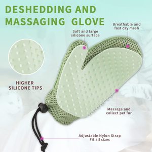 Guanto per peli di gatto e guanto per la rimozione della pelliccia dell'animale domestico, spazzola per la toelettatura del cane per spargimento, massaggio, efficiente guanto per la rimozione dei peli di animali domestici - Product Image 6