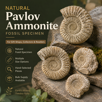 Fossile d'ammonite naturel brut non poli, coquille spirale côtelée, spécimen minéral décoratif