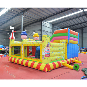 Château gonflable de cirque vibrant avec des tours de personnages joyeux et une décoration étoilée pour <span class=keywords><strong>les</strong></span> enfants, événements de fête en intérieur et en extérieur - Product Image 4