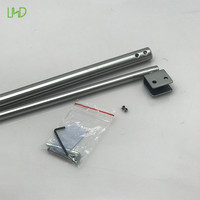 Barre de support de porte en verre de haute qualité de style moderne Quincaillerie de porte durable en acier inoxydable laiton aluminium satiné pour douches d'hôtels