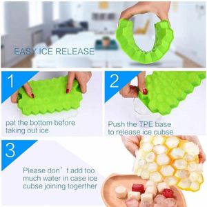 Molde para Congelar Alimentos, 37 Cavidades, Bandeja de Silicona para Cubitos de Hielo en Forma de Panal - Product Image 3