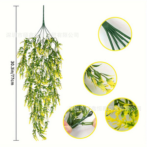 Guirlandes artificielles de gazon de renard, fleurs en plastique, verdure suspendue pour la décoration de la maison, mariage, plafond et mur. - Product Image 4