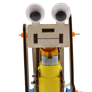 Petit robot marcheur 2 en 1 en bois, kit scientifique DIY pour enfants de 7 à 9 ans, jouet éducatif STEM, assemblage manuel, forme de dessin animé - Product Image 5