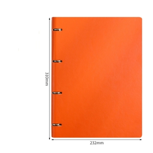 Deri gevşek yaprak sert çanta bağlı <span class=keywords><strong>Notebook</strong></span> kılıfı 4 halka bütçe Binder A4 dolgu kağıdı için özel A5 doldurulabilir dizüstü - Product Image 1