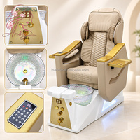 Fauteuil de pédicure électrique de luxe avec pompe de vidange, fauteuil de pédicure pour massage des pieds pour salon de beauté