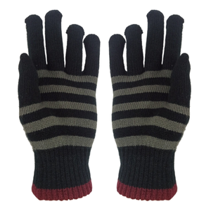 Guantes de punto a rayas de invierno unisex para deportes al aire libre y viajes, mitones de pantalla táctil para juegos de teléfonos inteligentes, esquí y ciclismo, mantener el calor - Product Image 1