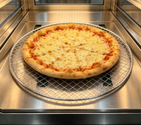 Grille de cuisson ronde en maille de qualité alimentaire pour barbecue, revêtement de cuisson pour barbecue, ensembles de service pour pique-nique et buffet, revêtement pour pizza de 290 mm pour distributeur automatique
