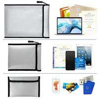 BOYU 2026 Lot de 3 Sacs de Rangement Portables en Silicone Ignifuges, Imperméables et Antivol avec Fermeture Éclair pour Documents et Argent