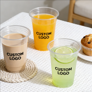 Gobelets en plastique de qualité alimentaire pour thé au lait, 14 oz avec couvercles et gobelets jetables personnalisés avec logo de 16 oz pour les boissons - Product Image 5