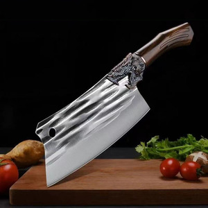 Couteau de cuisine domestique avec manche forgé, hachoir, coupe-viande, double usage pour hacher et trancher, tranchant et complet - Product Image 1