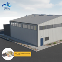 Nouvel entrepôt préfabriqué en acier léger, bâtiment métallique pour petits ateliers et projets de stockage