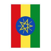 Vente en gros de guirlandes de drapeaux éthiopiens de 5,5 x 8 pouces pour la décoration intérieure et extérieure (20 pièces/ensemble)