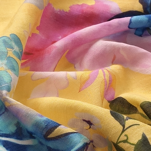 Giả của linen vải 100% cotton chất lượng cao dệt poplin vải kỹ thuật số Floral in cho Girls 'dresses - Product Image 6