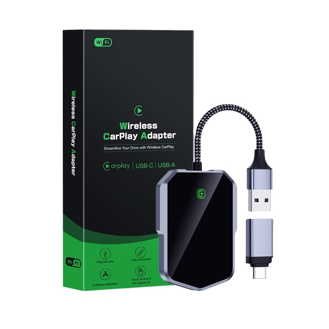 OEM ODM Auto Connect Wireless CarPlay Adapter Universal Fit Converts Factory CarPlay Compatible Android Apple iPhone Voice