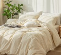 Ensembles de literie personnalisés 300TC en coton, couleurs solides, de luxe, de qualité d'hôtel, ensemble de housse de couette pour hôtel et maison