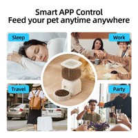 Haustier-Zubehör 3L Automatischer Katzen- und Hunde-Roboter-Futterspender Intelligenter Zeitgesteuerter Quantitativer Sichtbarer WLAN-Smart-Futterautomat