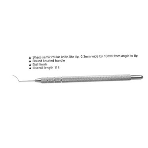 เครื่องมือผ่าตัดจุลศัลยกรรมตาไอริส เรสโทเรอร์ ทำจากสแตนเลสสตีล แบบหัวเดียวและหัวคู่ สำหรับการผ่าตัดตา - Product Image 2