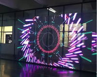 Écran LED transparent intérieur/extérieur P3.9-7.8, panneau d'affichage LED, film LED transparent pour la publicité sur les vitres