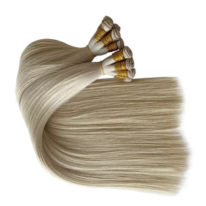 Jasminebeauty 100g Genius Weft Hair Blonde Highlights Double Drawn Hand Tied Genius Weft Human Hair Extensions Europe hair - Product Image 5