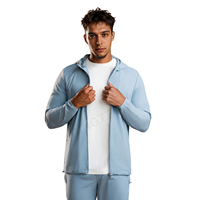 Ensemble de survêtement sportif à capuche avec logo personnalisé pour hommes, coupe-vent technique