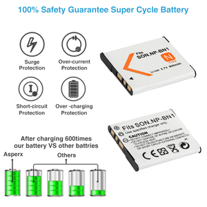 Batterie NP BN1 900mah pour SONY DSC WX5 TX9 T99 TX7 TX5 W390 W380 W350 W320 W360 QX100 900mah NPBN1 Batteries pour appareil photo - Product Image 5