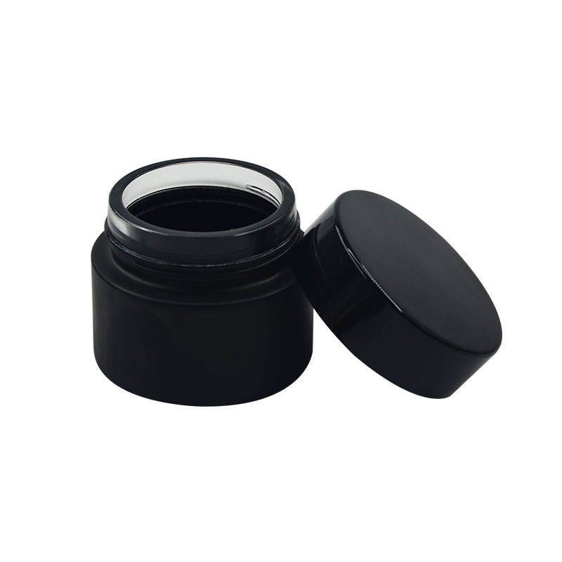 Barattolo nero opaco con tappo nero