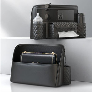 Borsa di lusso per seggiolini Auto in pelle per Auto con gancio centrale nuova condizione per borsa Tissue tazza d'acqua stivaggio e riordino - Product Image 2