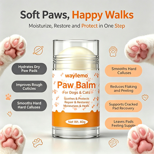 Baume pour pattes Waylemo pour chiens, protège des brûlures du pavé chaud, protège les pattes du chaleur, du froid, du sel, du glace, répare les pattes gercées, été, 40g - Product Image 2