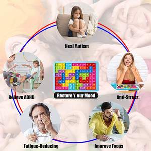 Jouet sensoriel en silicone Puzzle Pop Fidget Push <span class=keywords><strong>Bubble</strong></span> pour soulager le stress, la concentration et la stimulation tactile pour tous les âges - Product Image 4