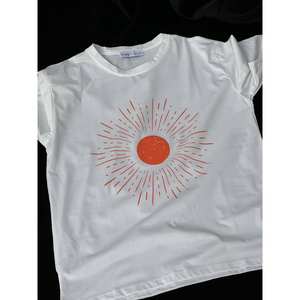 เสื้อยืดลายฟิโอริ ซันแขนสั้นผู้ชายผ้าฝ้าย 100% ระบายอากาศได้ดีทรงพอดีตัว - Product Image 2