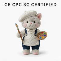 Jouets en peluche chat peintre personnalisés OEM ODM, thème palette de peinture, poupée en peluche, vente en gros, cadeau pour enfants