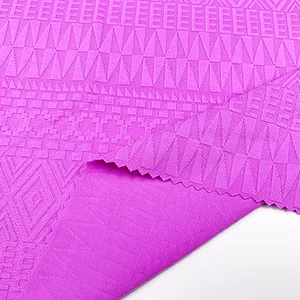 Jdttex jacquard ethnic designs 220g smooth breathable double knit swimwear fabric nylon spandex