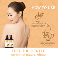 Huile de gingembre de marque privée de massage soins complets de la peau du corps huile corporelle chauffante anti-cellulite au gingembre huile essentielle de massage pour spa