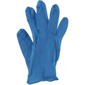 Gants de sécurité jetables Boardwalk Série 395 en nitrile, grande taille, 5 mil, 9,5 pouces de long, bleus, 100 par boîte - Product Image 3