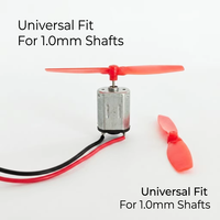 Hélice à 2 pales de 55 mm, rouge et noire, en plastique, accessoire pour micromoteur, pour l'éducation STEM, projets scientifiques DIY, robotique, petites pièces